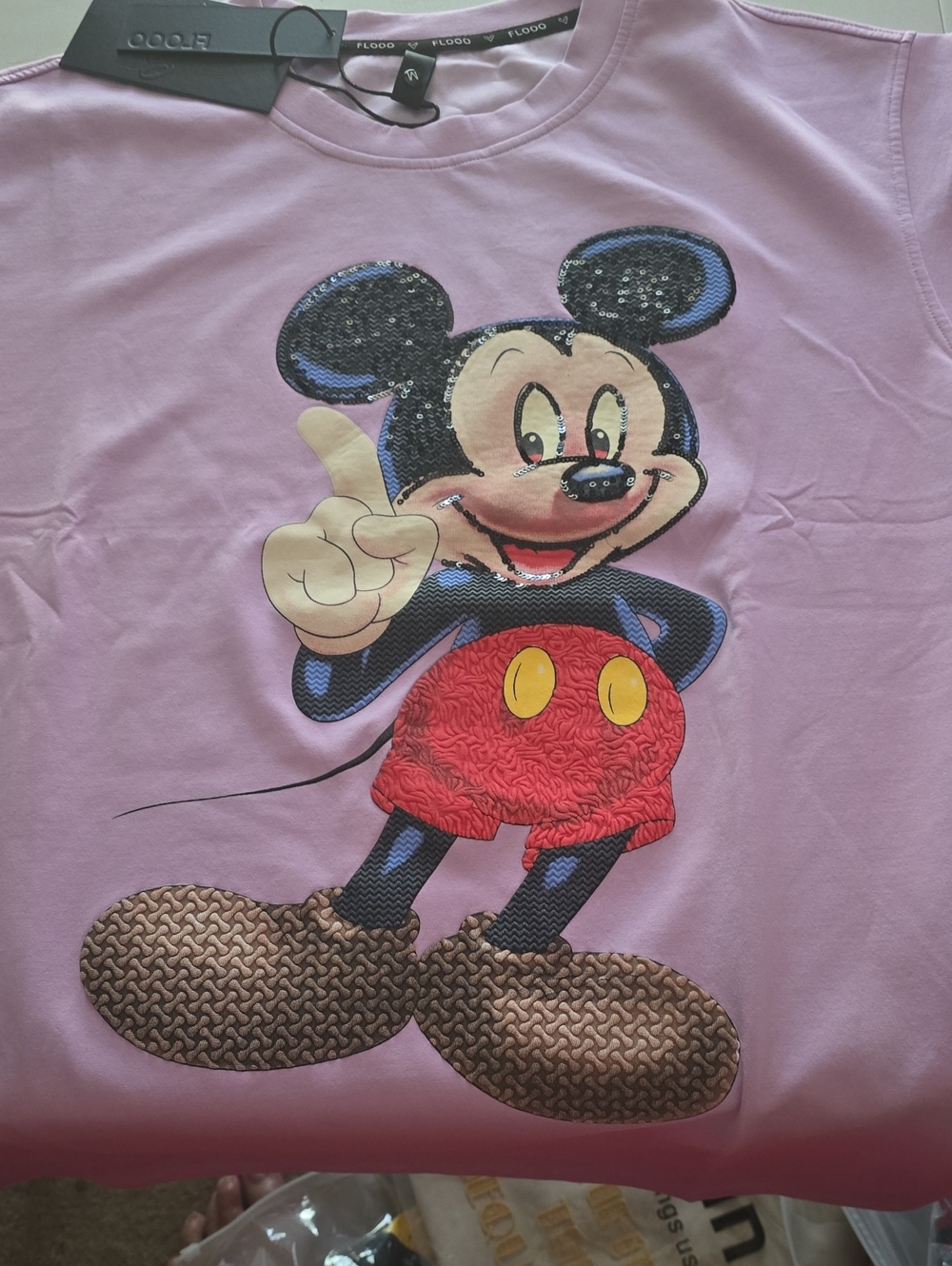 Embellished Mickey Mouse Ombre Shirt
